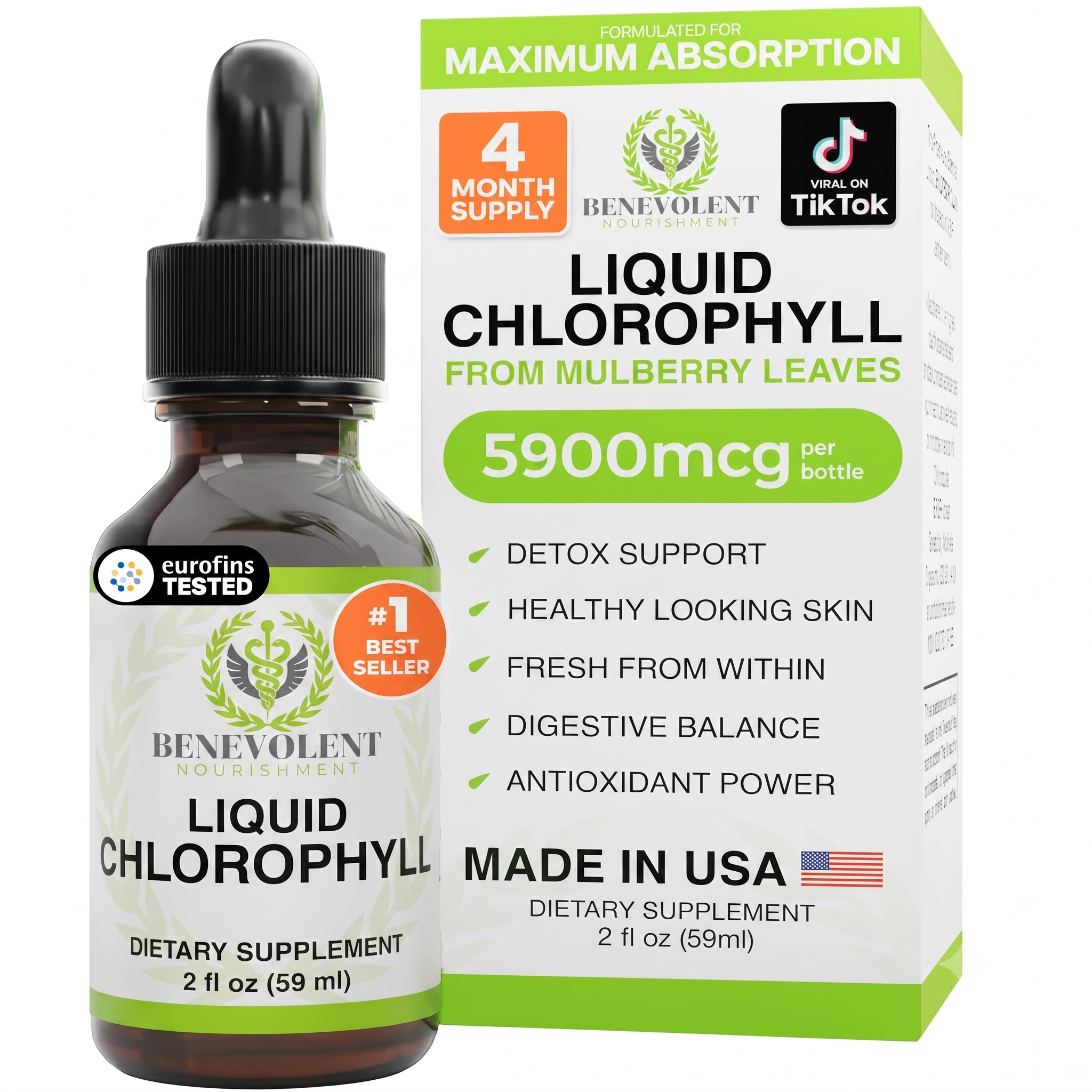 Benevolent Nourishment Chlorophyll Supplement 60ml
