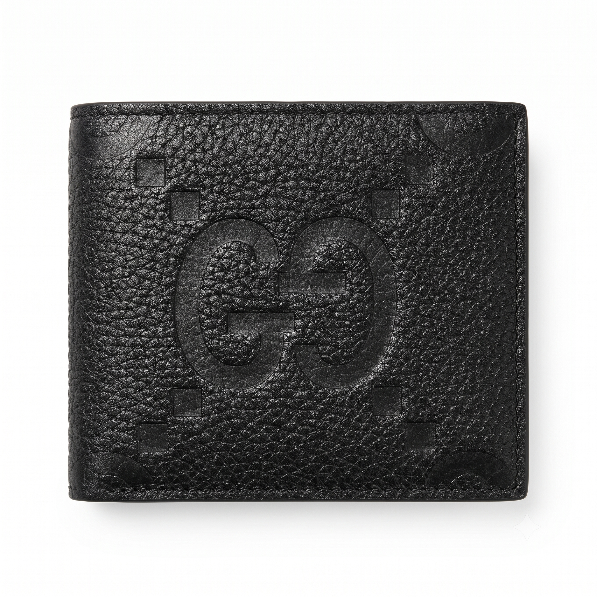 Gucci Bi-fold Wallet Jumbo GG Leather Black